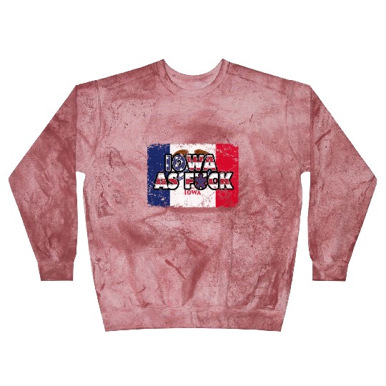 America US Flag State Flag Iowa Blast Sweatshirts