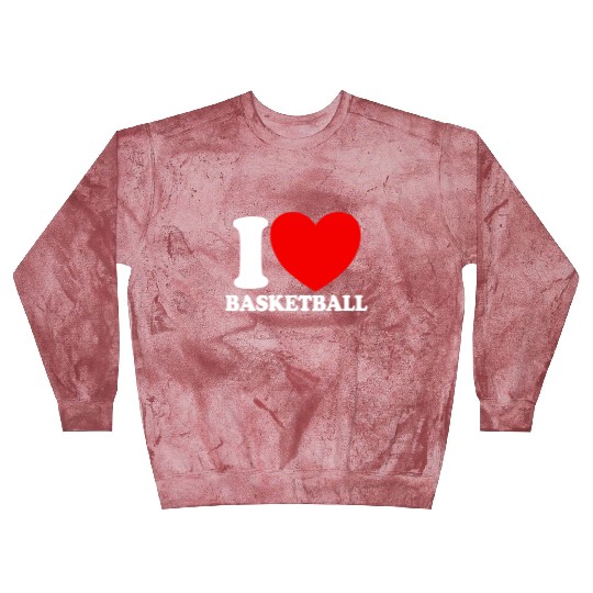 I Love Basketball Red Heart Hoop B-Ball Basketball Blast Sweatshirts