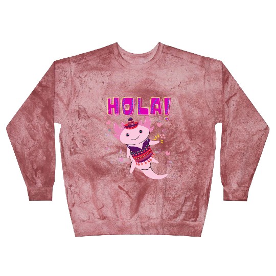 Hola Cute Axolotl - 4 Blast Sweatshirts