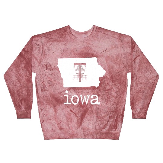 State of Iowa Disc Golf Blast Sweatshirts Golfer Golfing