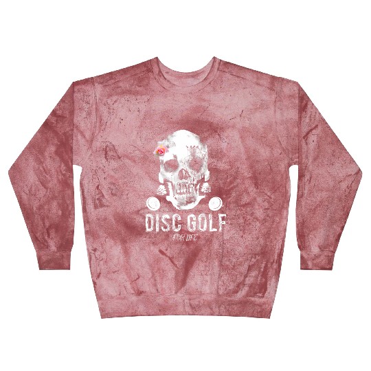 Skull Disc Golf For Life Blast Sweatshirts Funny Frolf Frisbee