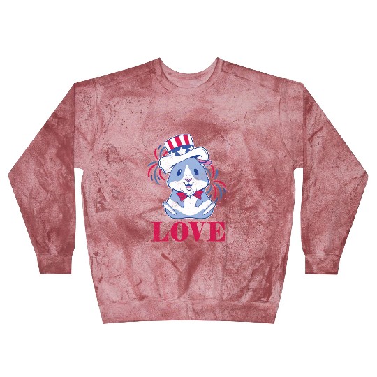 Love America American Pig Guinea USA 4th Of July Blast Sweatshirts