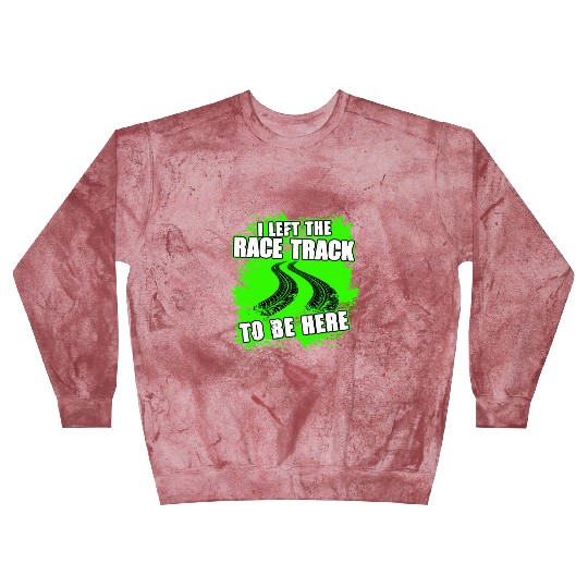I Left The Race Track To Be Here Funny Racing Blast Sweatshirts