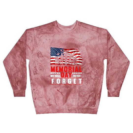 Memorial Day American Flag Soldiers Patriotic US Blast Sweatshirts