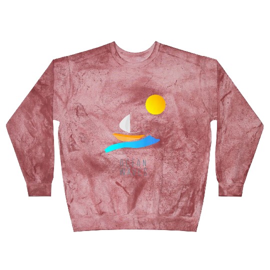 Ocean Waves Sailing Yachting Abstract Blast Sweatshirts