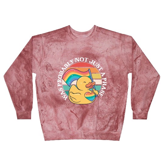 LGBTQ Duck Was Probably Not Just A Phase Pride Blast Sweatshirts