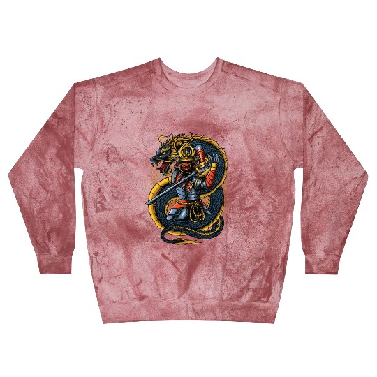 japanese samurai warrior with dragon Blast Sweatshirts