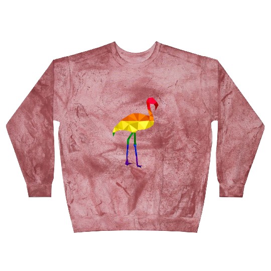 Colorful Flamingo LGBTQ Gay Pride Rainbow Flag Blast Sweatshirts