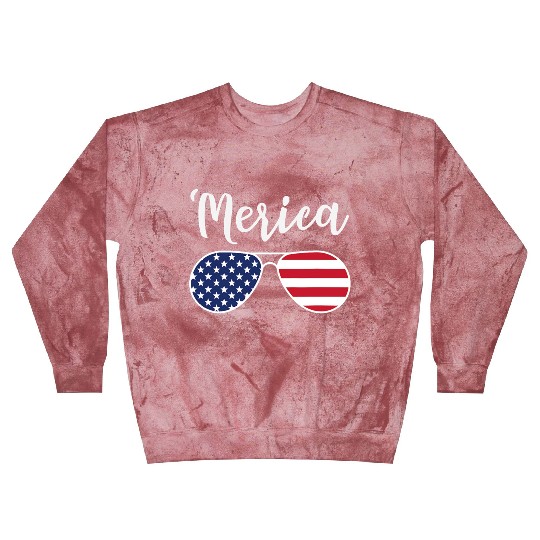 Merica Red Whie And Blue Stars Stripes Sunglasses Blast Sweatshirts