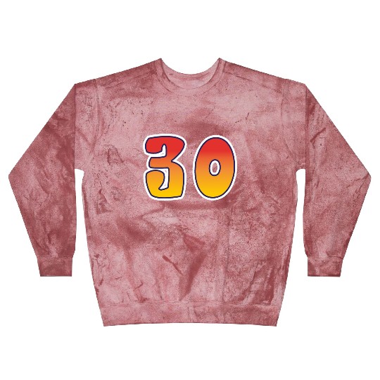 Number 30 Red - Orange Design Blast Sweatshirts
