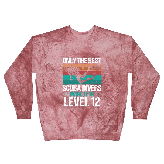 12 Scuba Diving Level 12 Year Diver Snorkeling Blast Sweatshirts