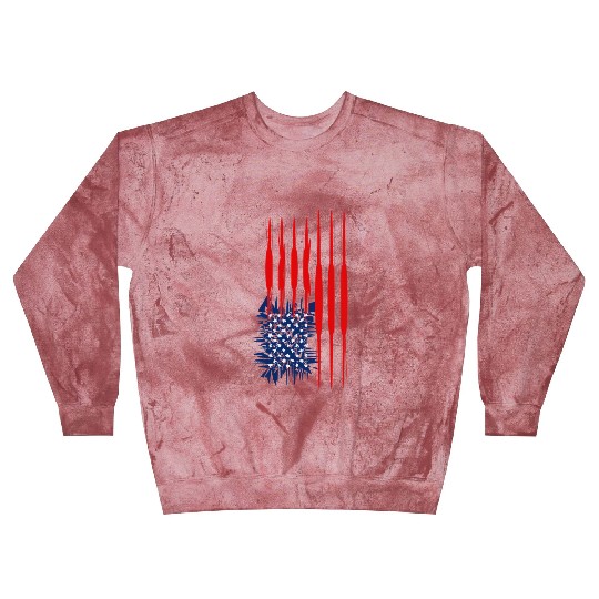 US Flag Vertical Blast Sweatshirts American Stars Stripes