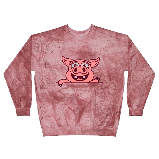 barn pig waving friendly Blast Sweatshirts