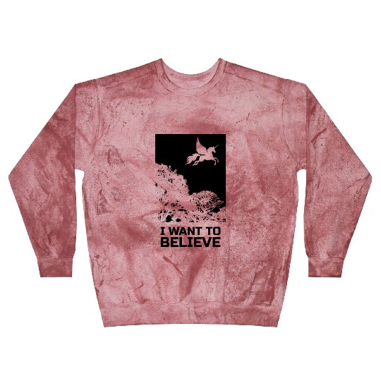 Unicorn "I Want To Believe" UAP Outfit Alien Ufo Blast Sweatshirts