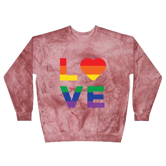 LGBT LOVE Rainbow Heart Gay Lesbian Equality Gift Blast Sweatshirts