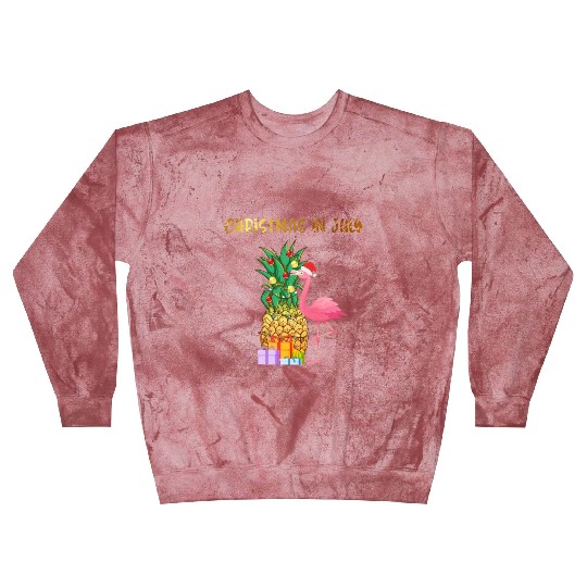 Christmas In July Pineapple Xmas Tree Lights Blast Sweatshirts