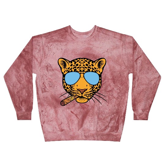 Jaguar with aviator sunglasses and Cuban cigar Blast Sweatshirts