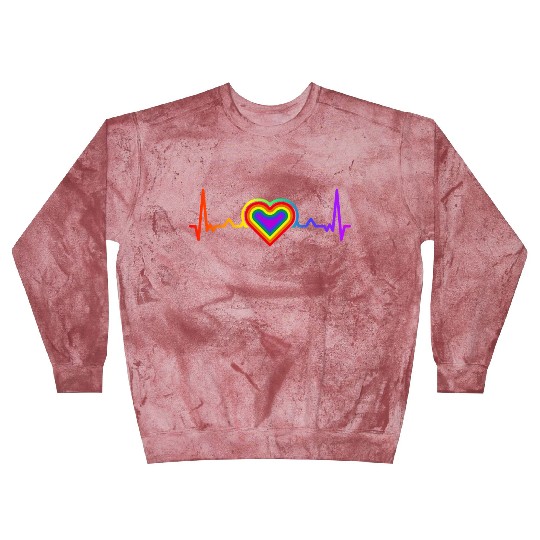 Rainbow Heart LGBTQ Lesbian Gay Pride Blast Sweatshirts