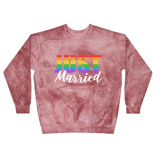 Just Married LGBTQ LGBTQ Gift Blast Sweatshirts