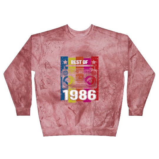 Best of 1986 Stereo Radio Cassette Player Birthday Blast Sweatshirts