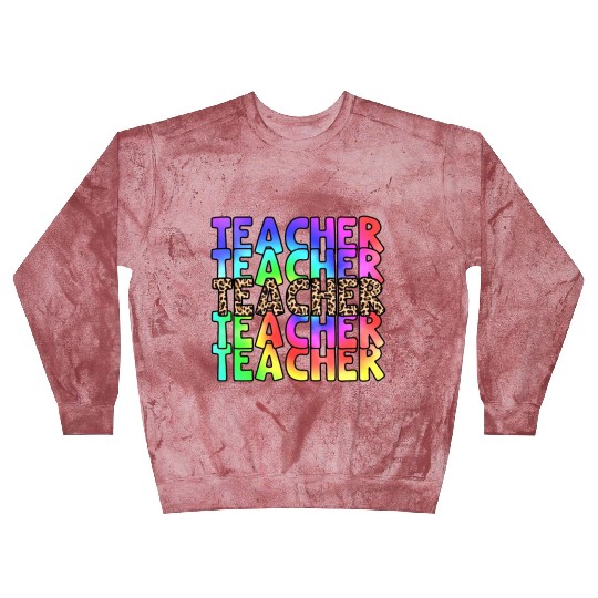 Teacher, colorful. Leopard Blast Sweatshirts