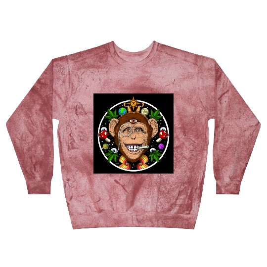 Psychedelic Monkey Stoner Blast Sweatshirts