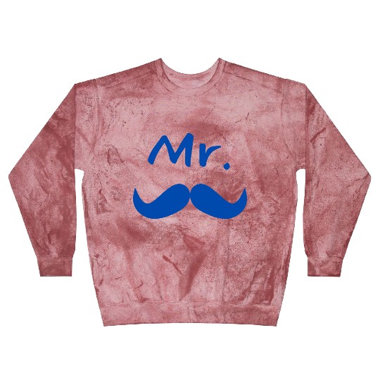 Mr & Mrs. Mustache Lips Matching Couple Blast Sweatshirts