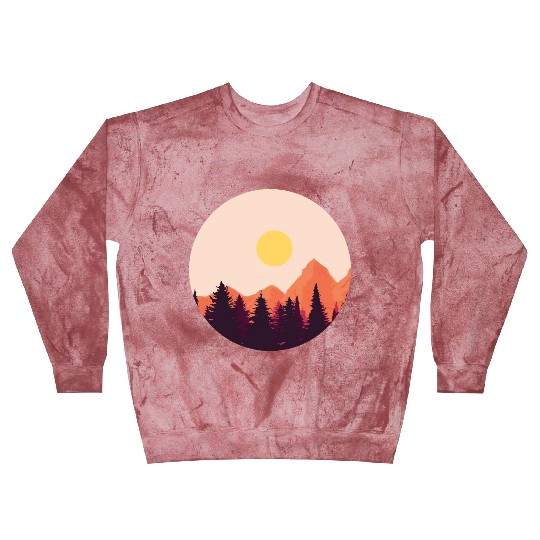 sunset horizon mountains Blast Sweatshirts