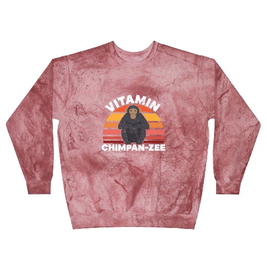 Vitamin Chimpanzee Monkey Animal Zookeeper Blast Sweatshirts