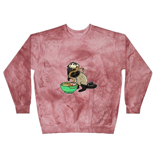 Japanese Noodles Kawaii Ramen Bowl Ferret Blast Sweatshirts