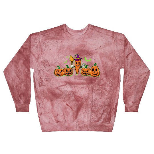 Happy Halloween Carrot Pumpkin Trick Or Treat Blast Sweatshirts