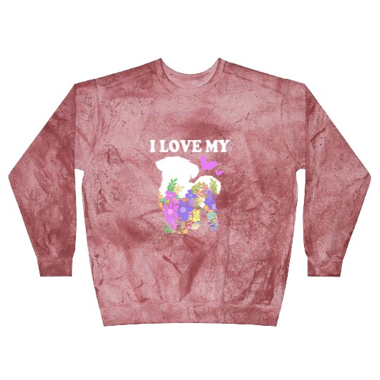 Dog With Flower Design I Love My Maltese Blast Sweatshirts