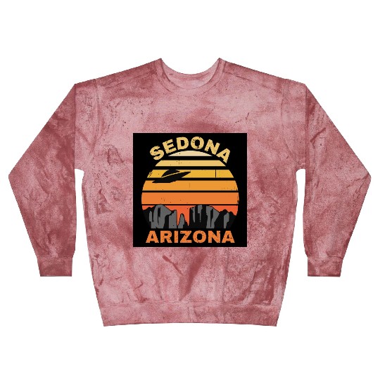 Sedona Arizonna Retro Sunset and UFO Blast Sweatshirts