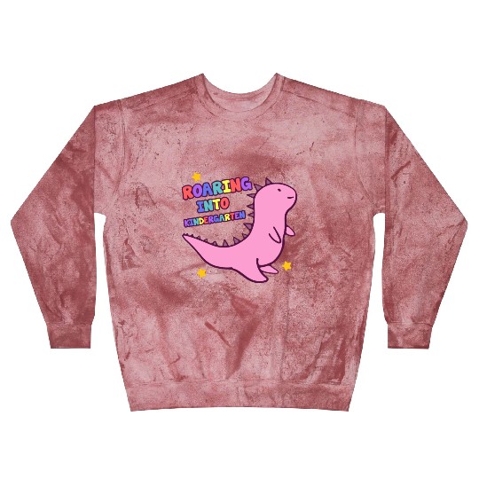 Roaring Into Kindergarten Cute Dinosaur Back To Blast Sweatshirts