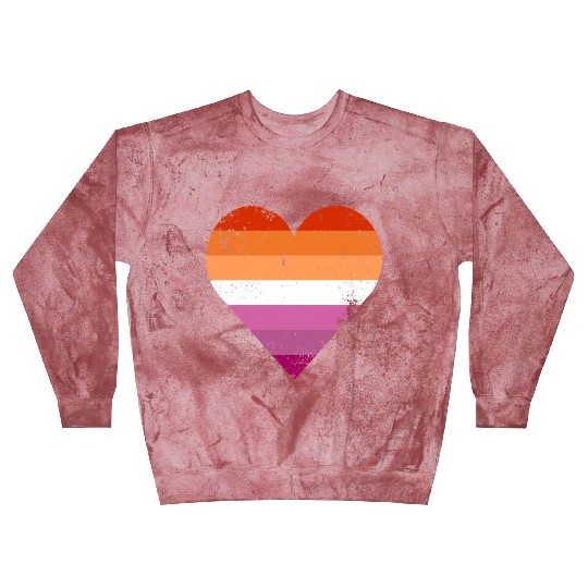 Lesbian Pride Heart Flag Blast Sweatshirts