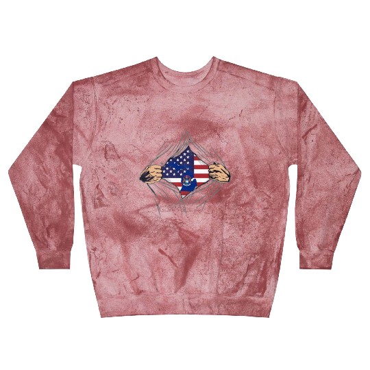 Rip Reveal America State Flag Michigan Blast Sweatshirts