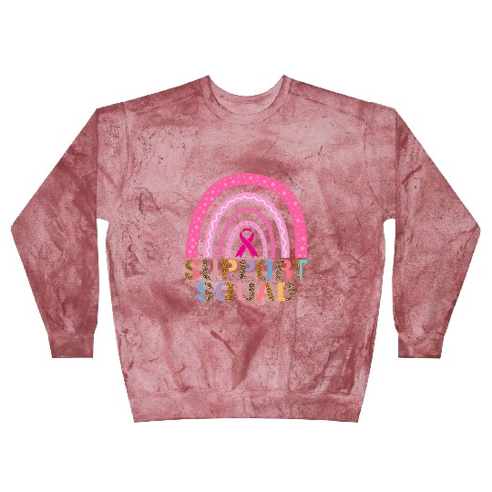 Support Squad Leopard Pink Warrior Breast Cancer Blast Sweatshirts
