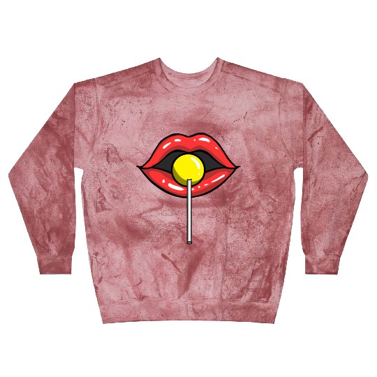 Red Lips Lollipop for Lollipop Lover Blast Sweatshirts