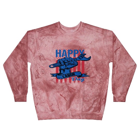 Happy Labor Day American Flag Holiday US Worker Blast Sweatshirts