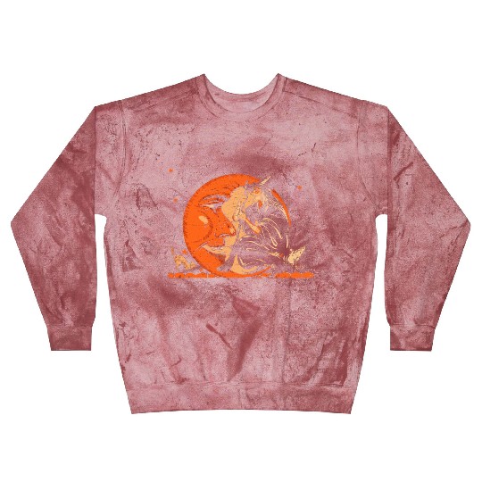 Great Vintage Witch And Moon Halloween Blast Sweatshirts