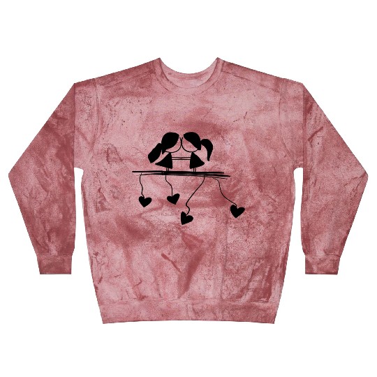 lesbian couple love symbol Blast Sweatshirts