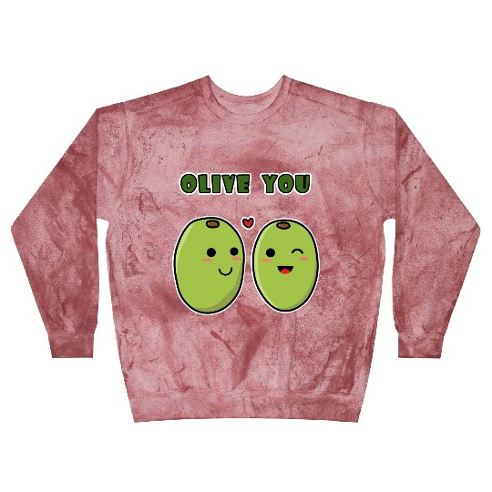 Kawaii Olive You for funny quote lover Blast Sweatshirts