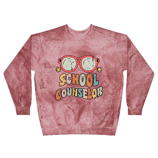 School Counselor Groovy Retro Blast Sweatshirts
