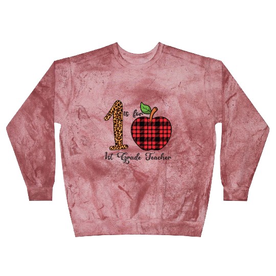 Leopard 1 is For 1st Grade Teacher Blast Sweatshirts