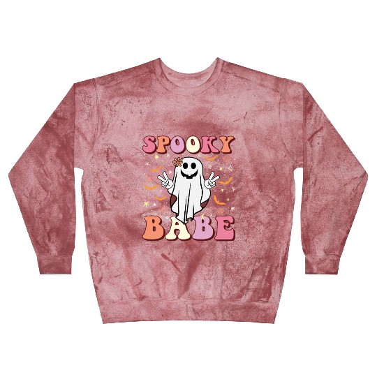 Spooky Babe Cute Halloween Retro Ghost For Girls Blast Sweatshirts