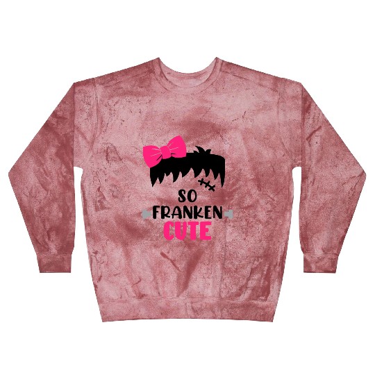 So Franken Cute Pink Girls Halloween Monster Blast Sweatshirts