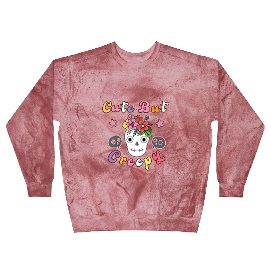 Cute But Creepy Funny Floral Skull Design For Kid Blast Sweatshirts
