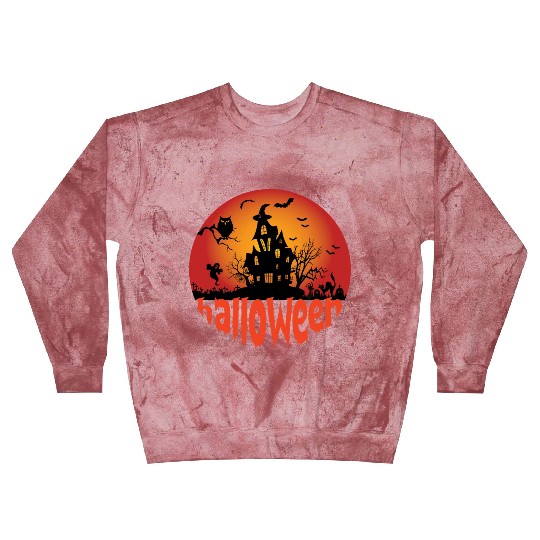 Halloween Scary Night Witch House Blast Sweatshirts