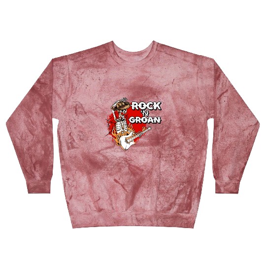 Halloween Cowboy Skeleton Rocker Hand Rock Blast Sweatshirts