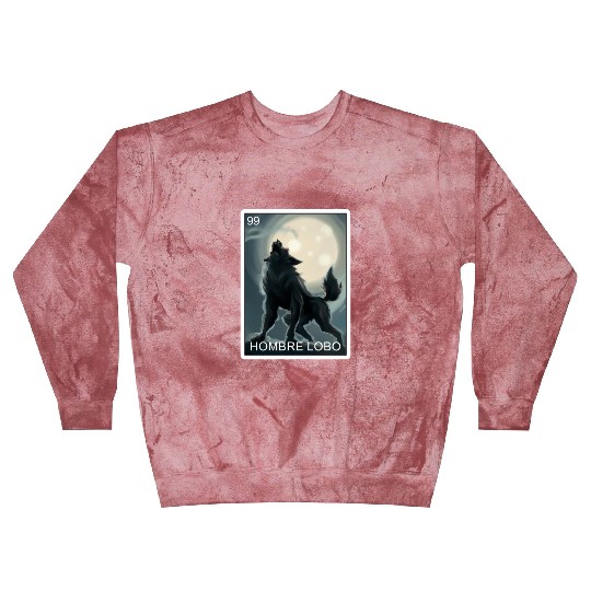 Hombre Lobo Werewolf Card Mexican Lottery Blast Sweatshirts